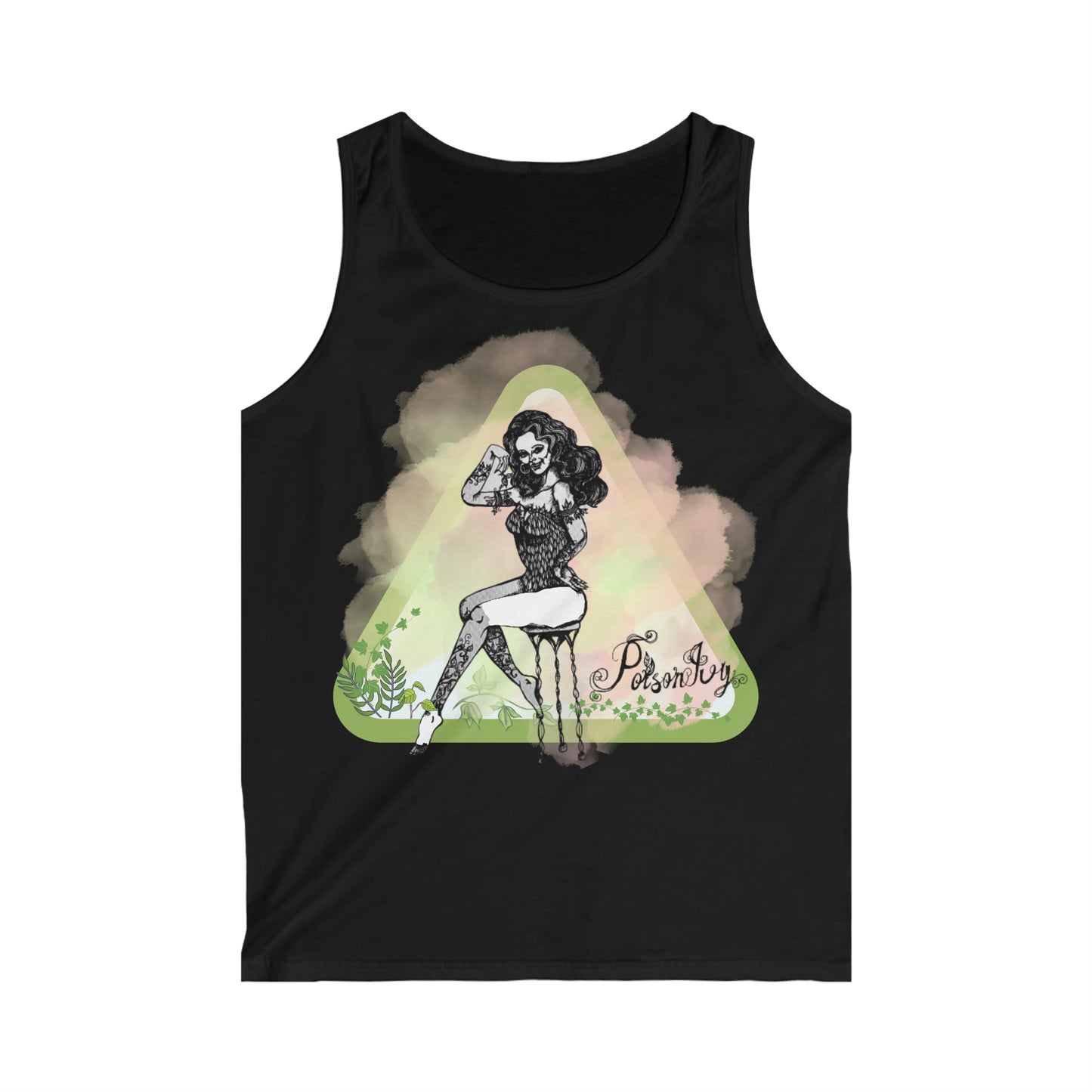 Poison Ivy Gets a 1940s Pin-Up Makeover Men's Soft-Style Tank Top