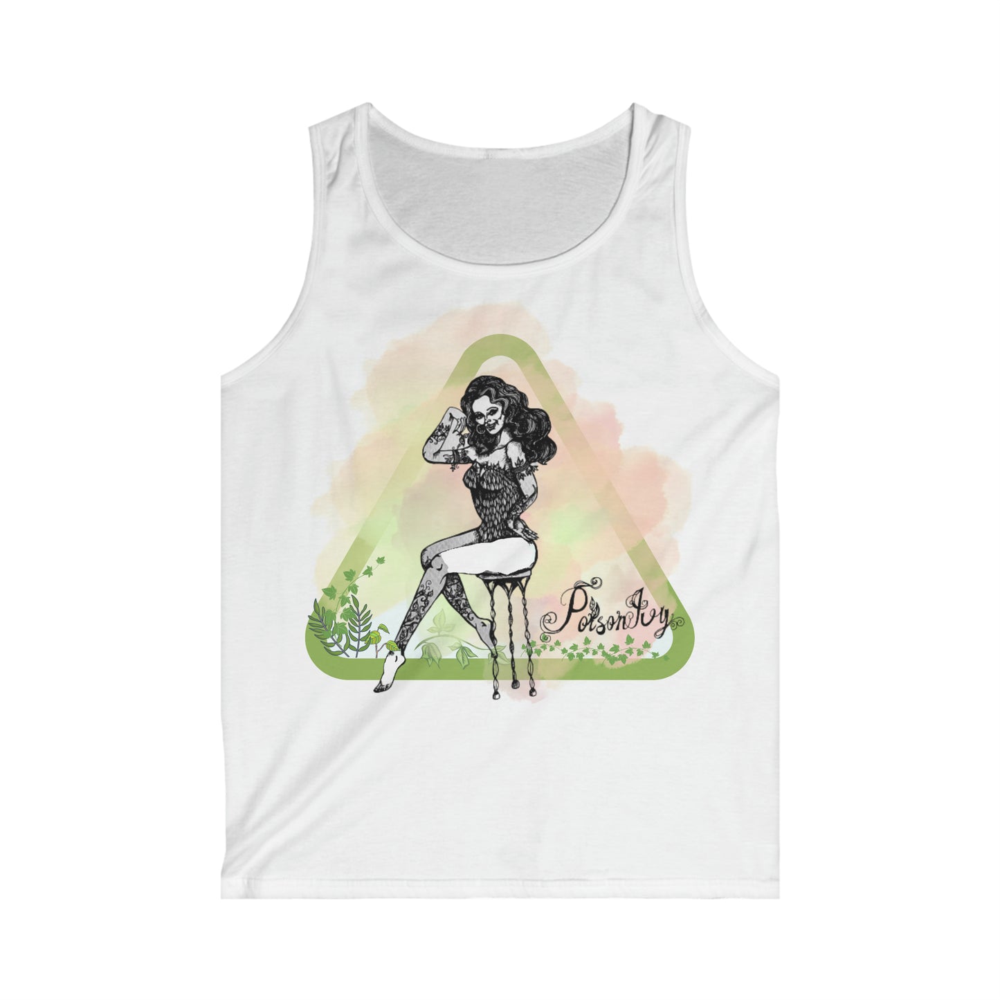 Poison Ivy Gets a 1940s Pin-Up Makeover Men's Soft-Style Tank Top