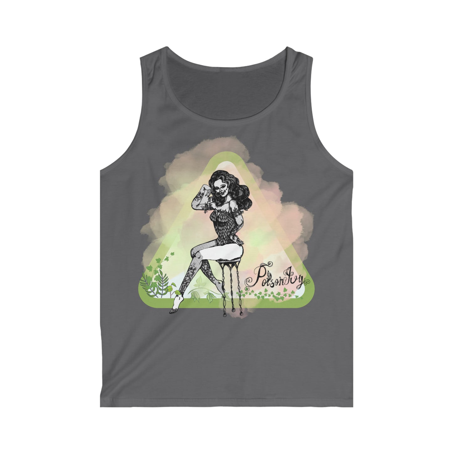 Poison Ivy Gets a 1940s Pin-Up Makeover Men's Soft-Style Tank Top