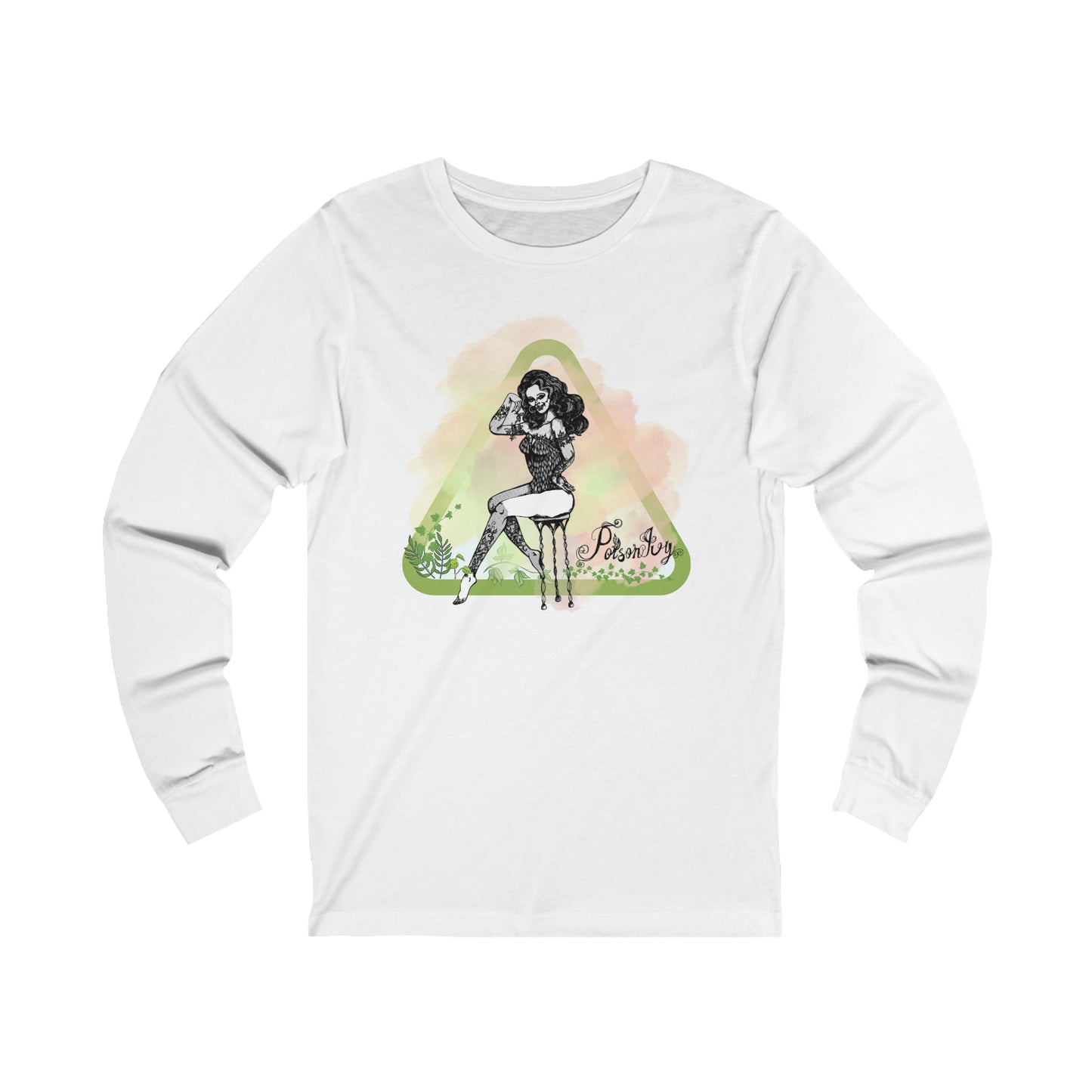 Poison Ivy Gets a 1940s Pin-Up Makeover Unisex Jersey Long Sleeve Tee