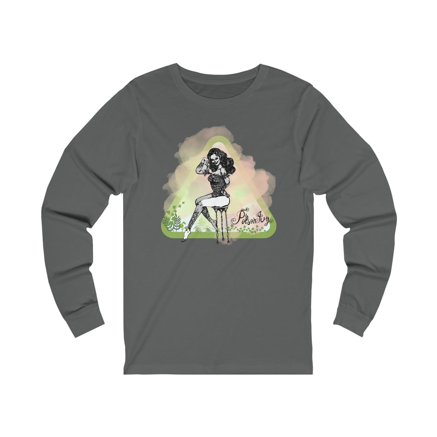 Poison Ivy Gets a 1940s Pin-Up Makeover Unisex Jersey Long Sleeve Tee