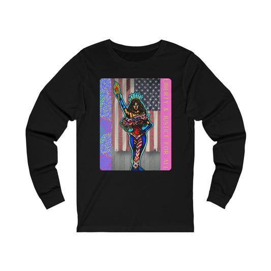 Liberty and Justice For All Unisex Jersey Long Sleeve Tee