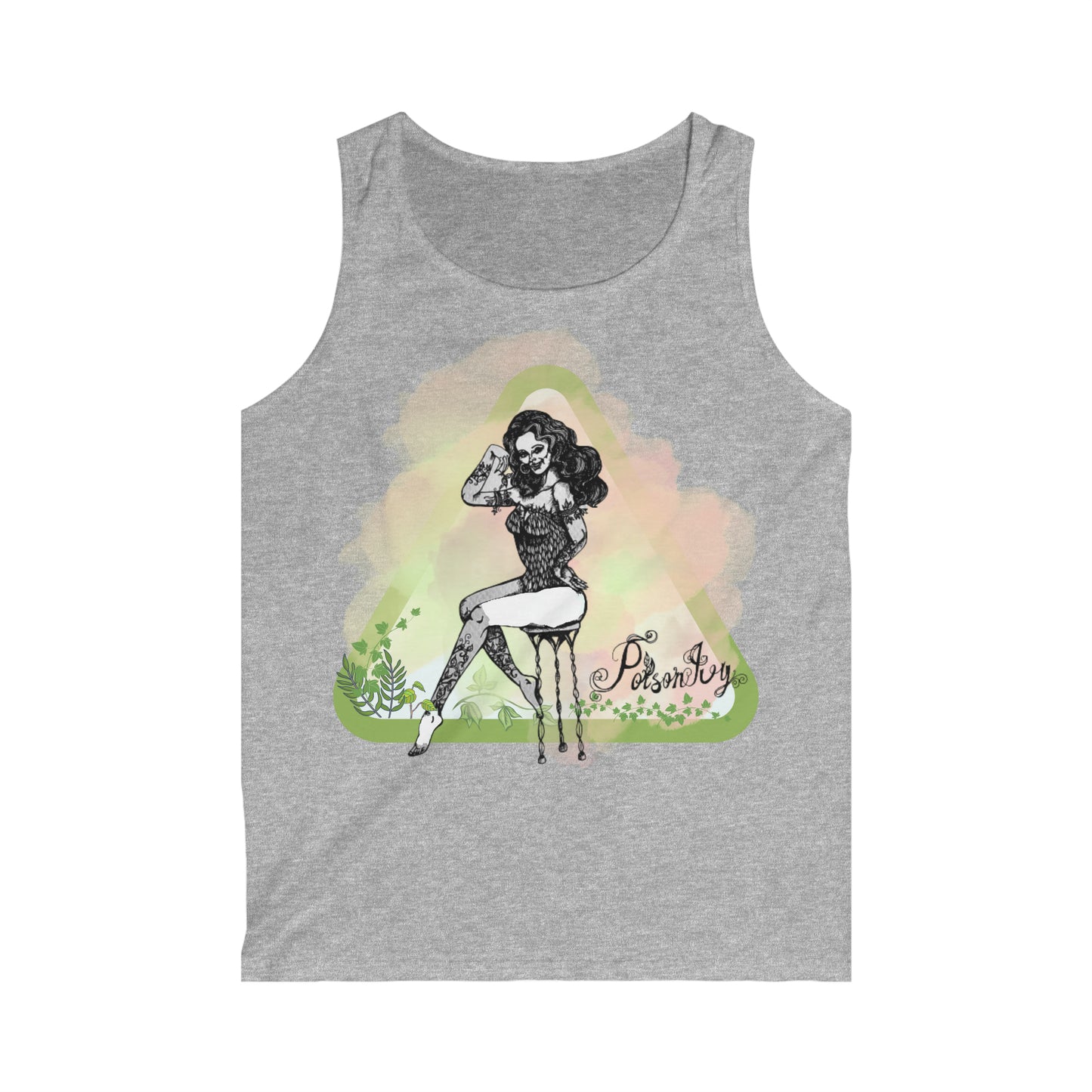 Poison Ivy Gets a 1940s Pin-Up Makeover Men's Soft-Style Tank Top