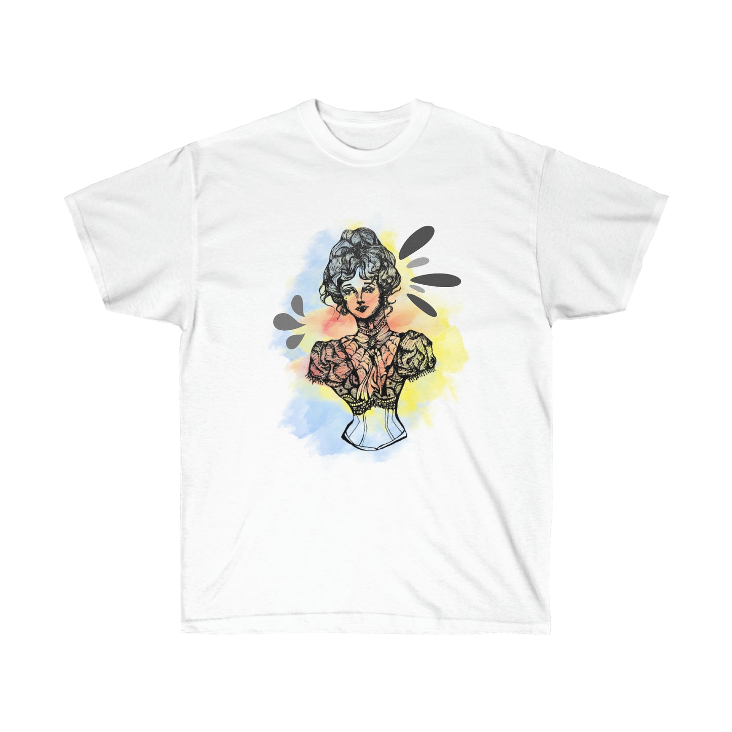 Gibson girls female vampire art on Unisex Cotton Tee