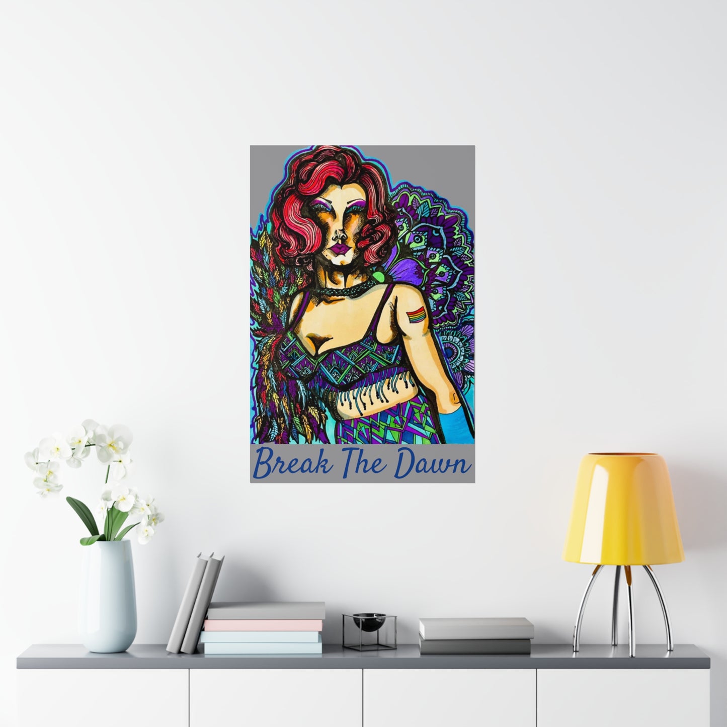Pride Drag Queen Break The Dawn LGBT Premium Matte Poster