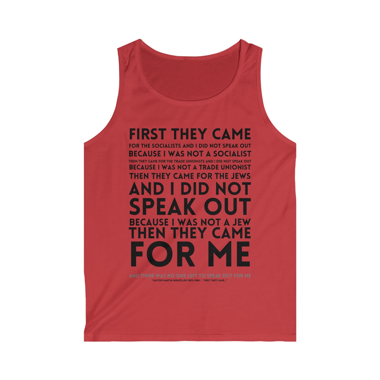 First They Came Men's Softstyle Tank Top