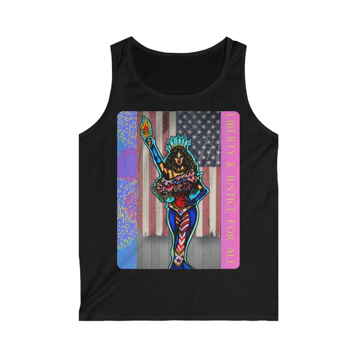 Liberty and Justice For All Men's Softstyle Tank Top