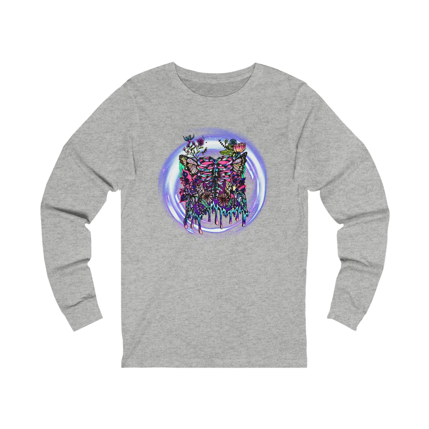 Psychodelic Butterfly Unisex Jersey Long Sleeve Tee