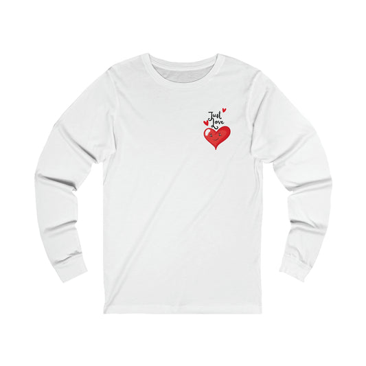Just Love Red Heart Unisex Jersey Long Sleeve Tee