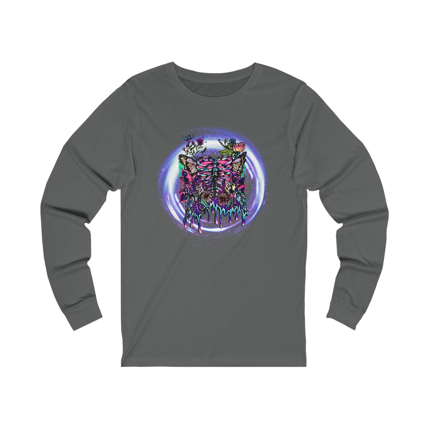 Psychodelic Butterfly Unisex Jersey Long Sleeve Tee