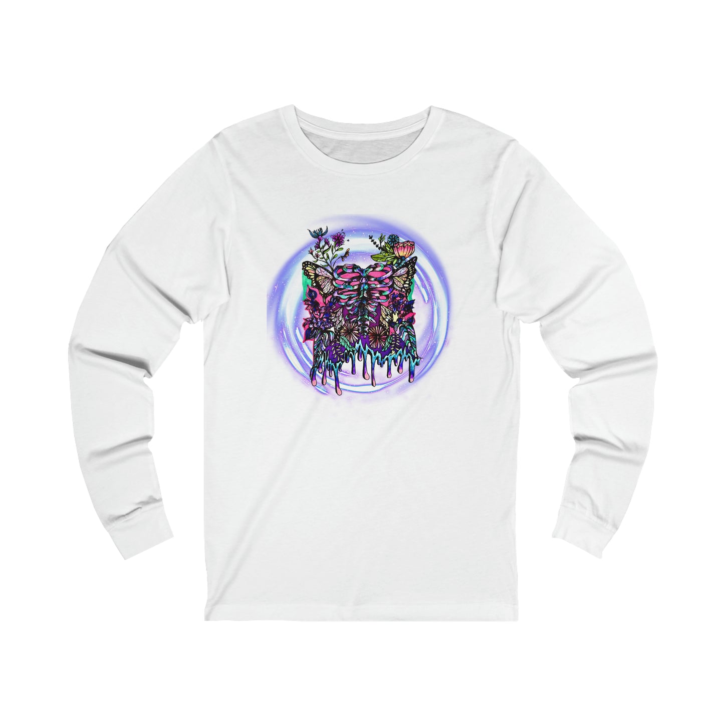 Psychodelic Butterfly Unisex Jersey Long Sleeve Tee