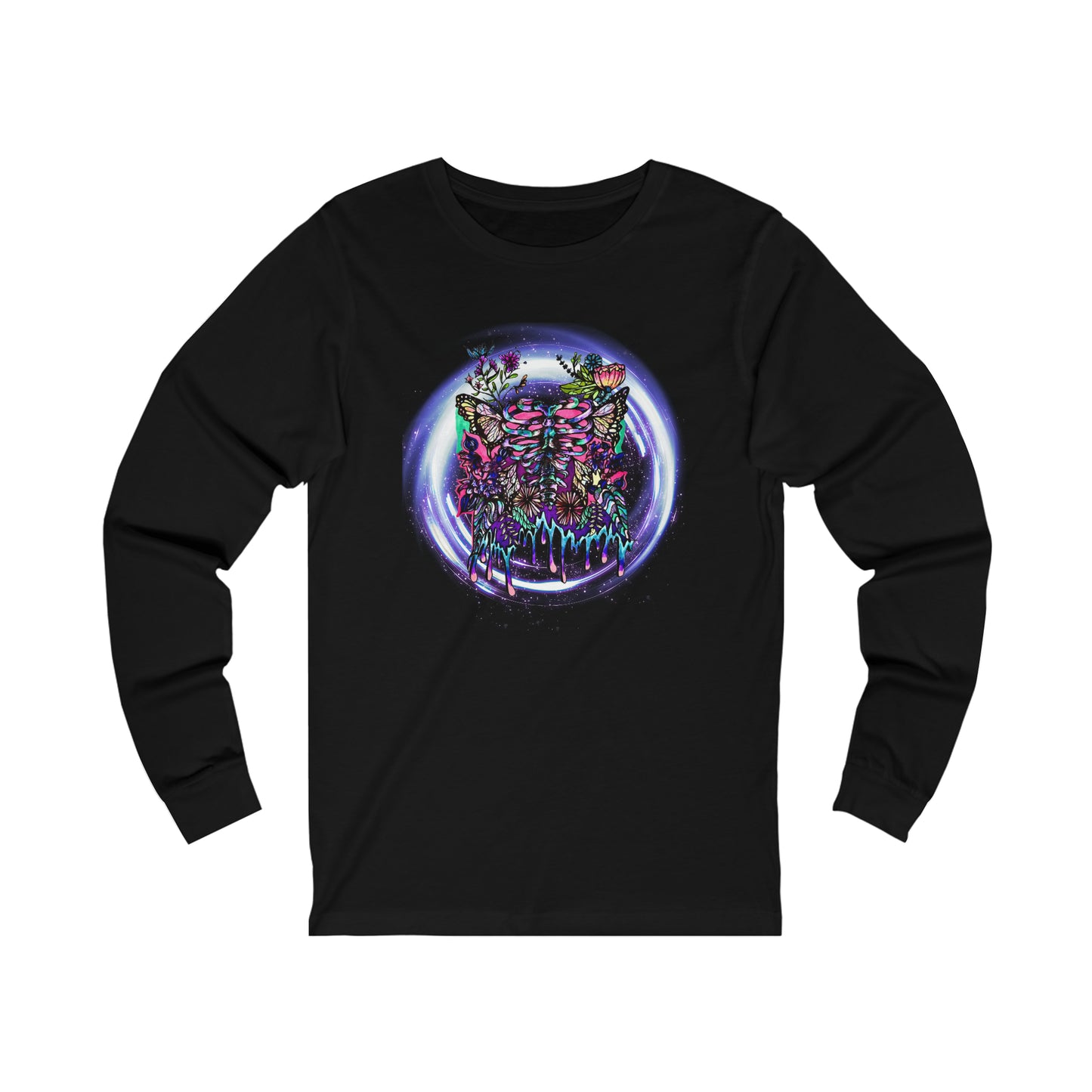 Psychodelic Butterfly Unisex Jersey Long Sleeve Tee