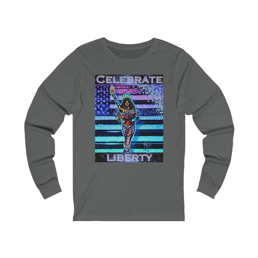 Celebrate Liberty with Lady Liberty Unisex Jersey Long Sleeve Tee