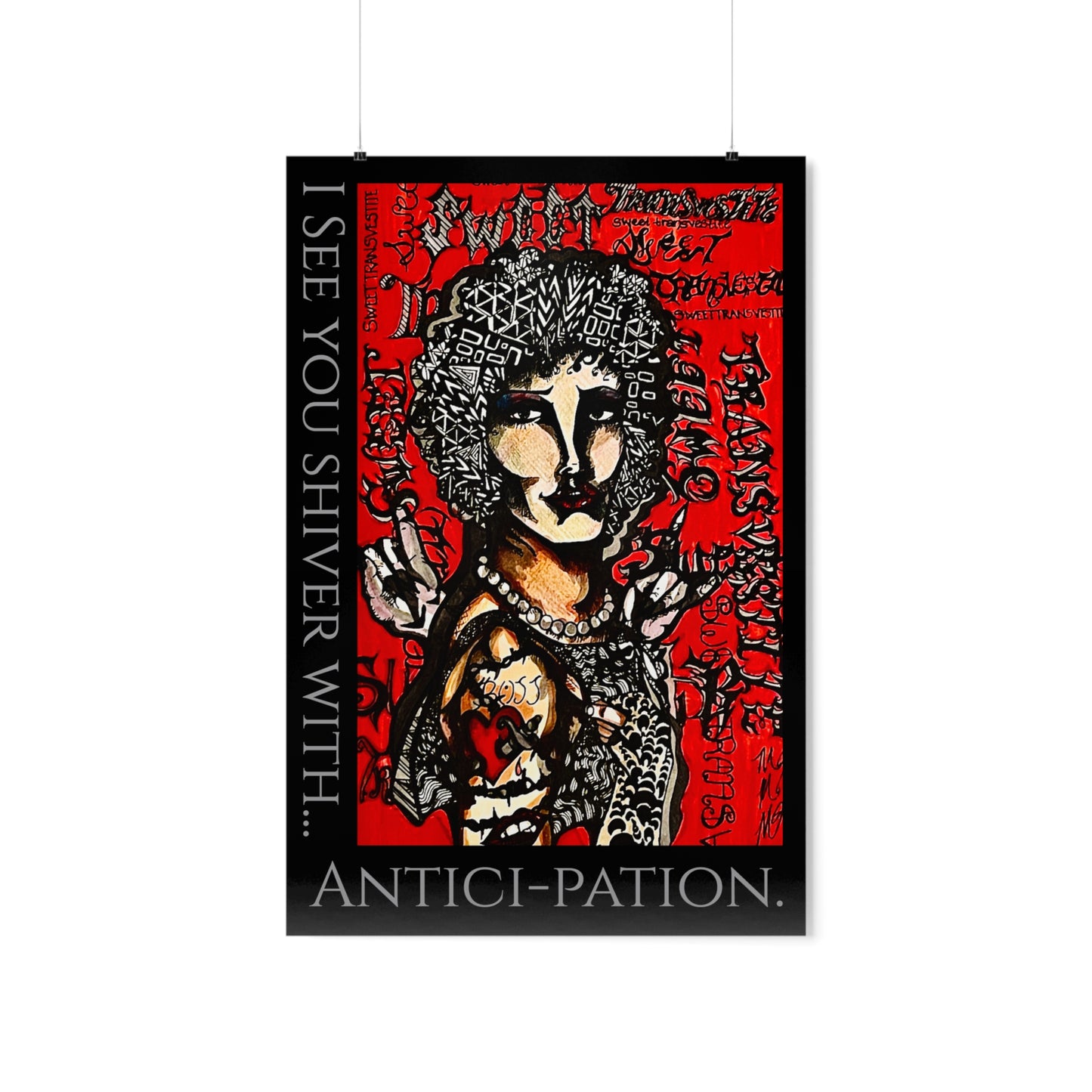 Rocky Horror Sweet Transvestite Premium Matte Vertical Poster