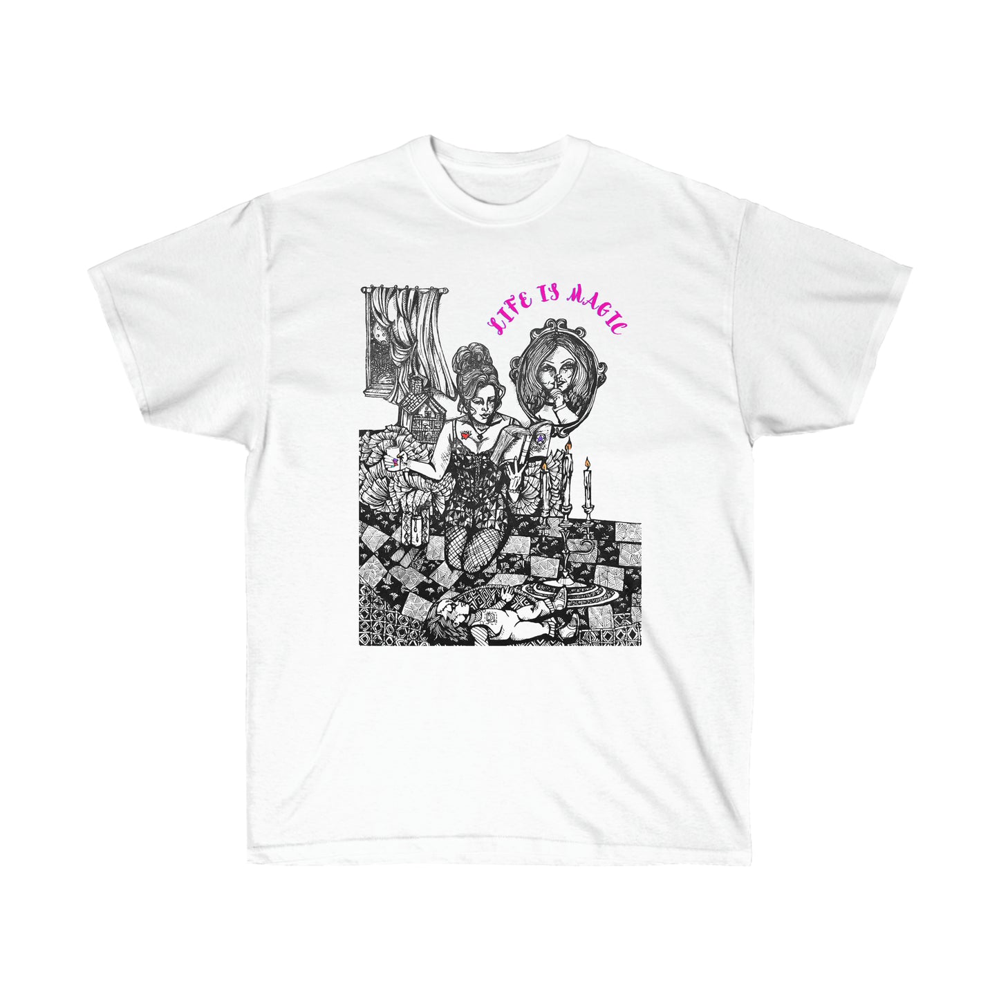 Life is Magic with Chucky and Tiffany art in Unisex Ultra Cotton Tee