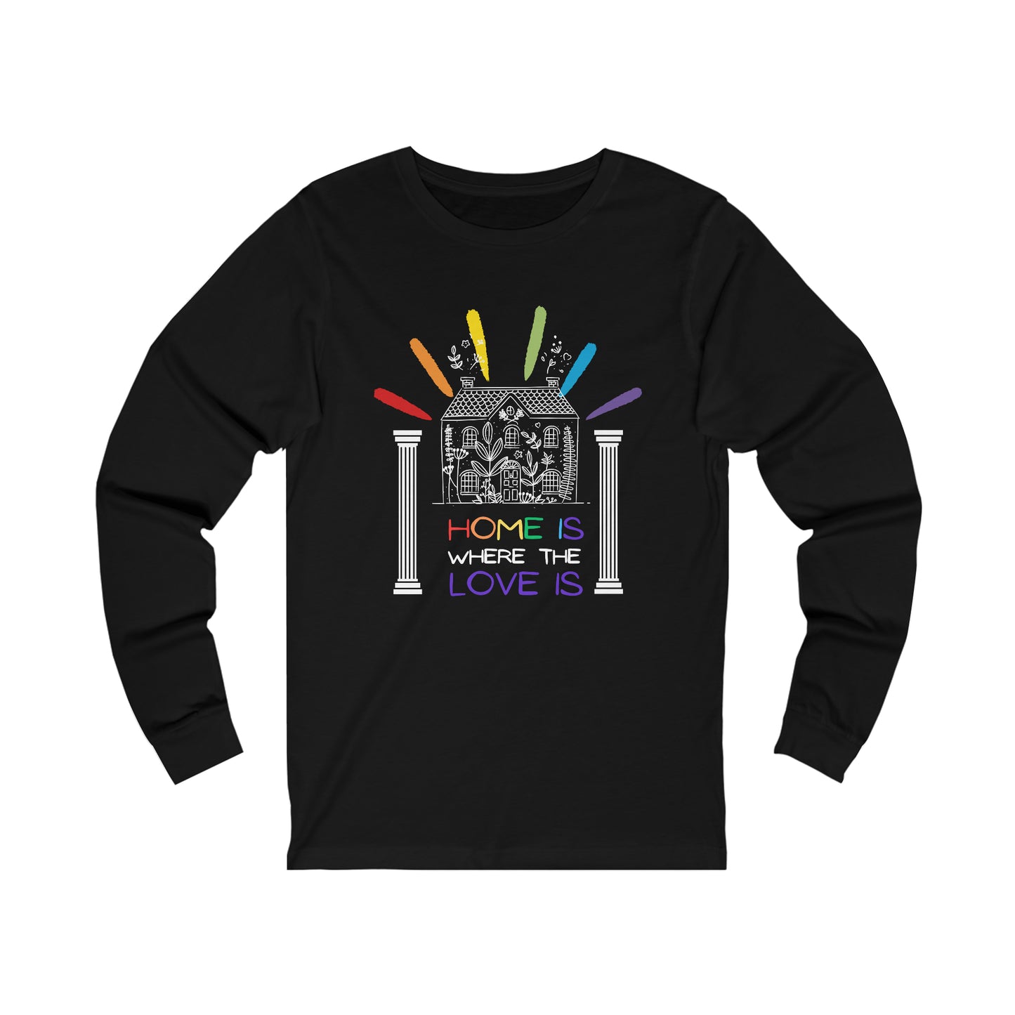 Home Is Where The Love Is Unisex Jersey Long Sleeve Tee
