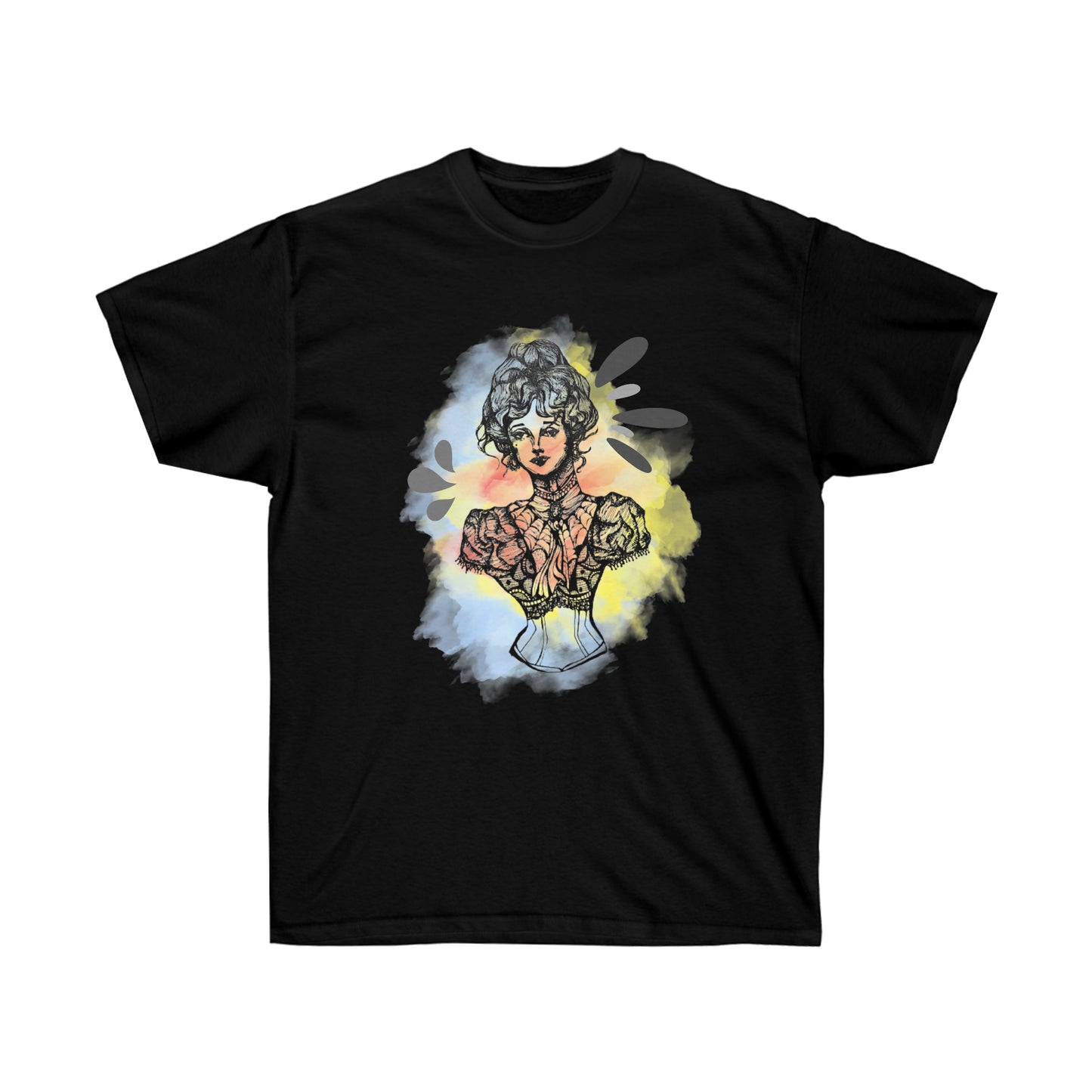 Gibson girls female vampire art on Unisex Cotton Tee