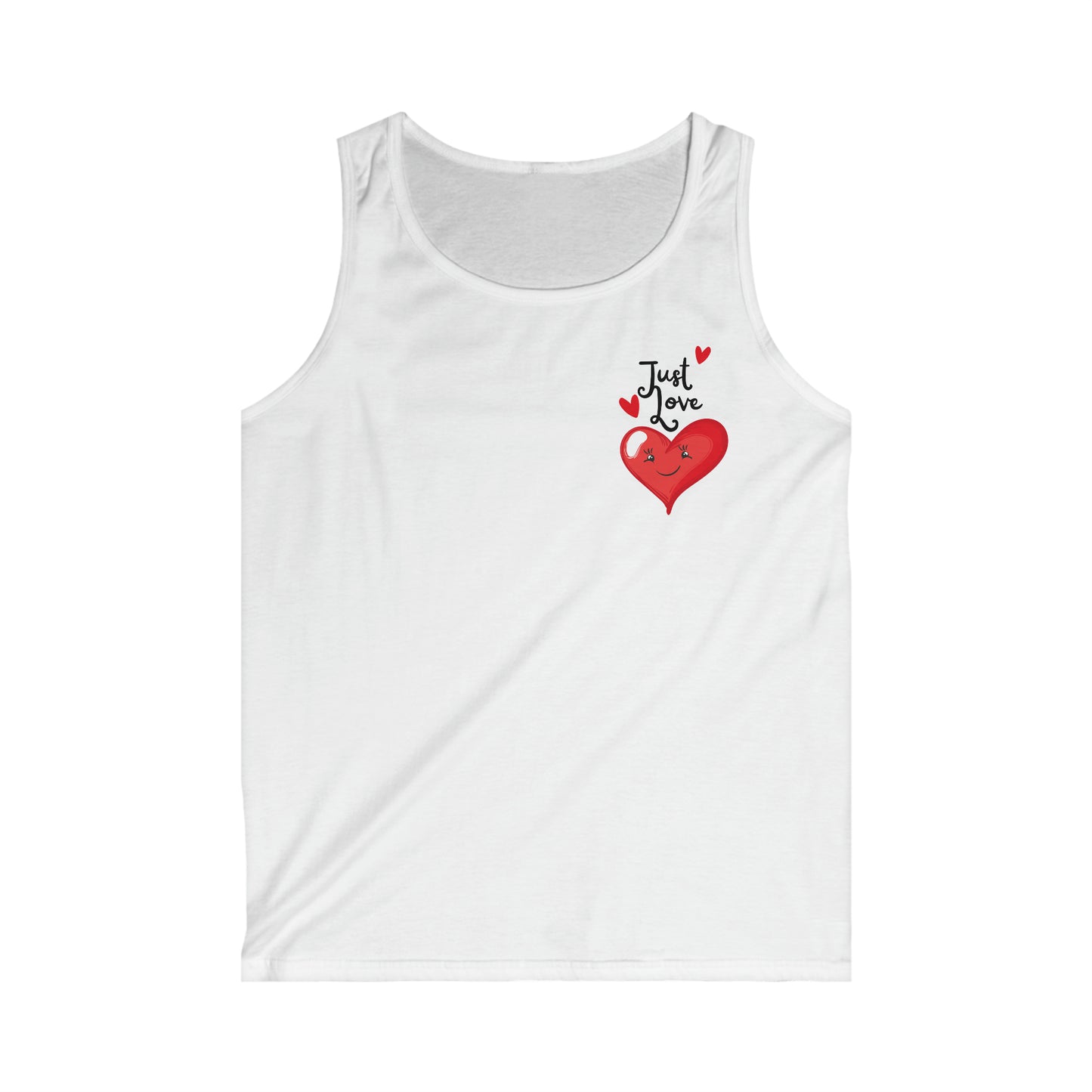 Just Love Red Heart Men's Softstyle Tank Top