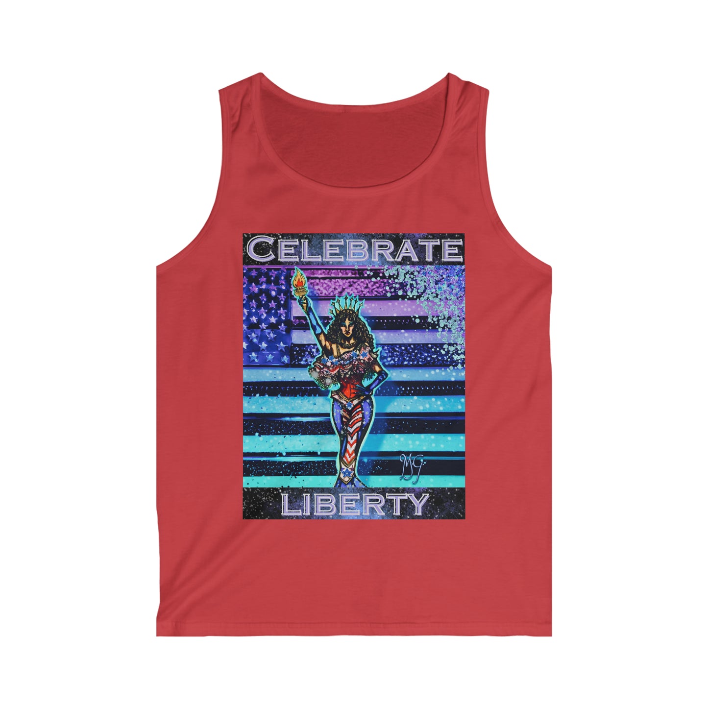 Celebrate Liberty with Lady Liberty Softstyle Tank Top