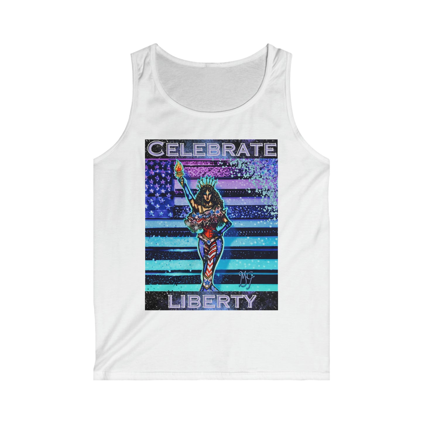 Celebrate Liberty with Lady Liberty Softstyle Tank Top