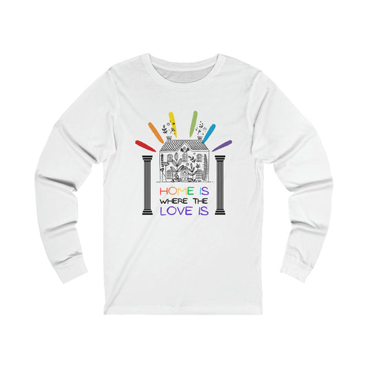Home Is Where The Love Is Unisex Jersey Long Sleeve Tee