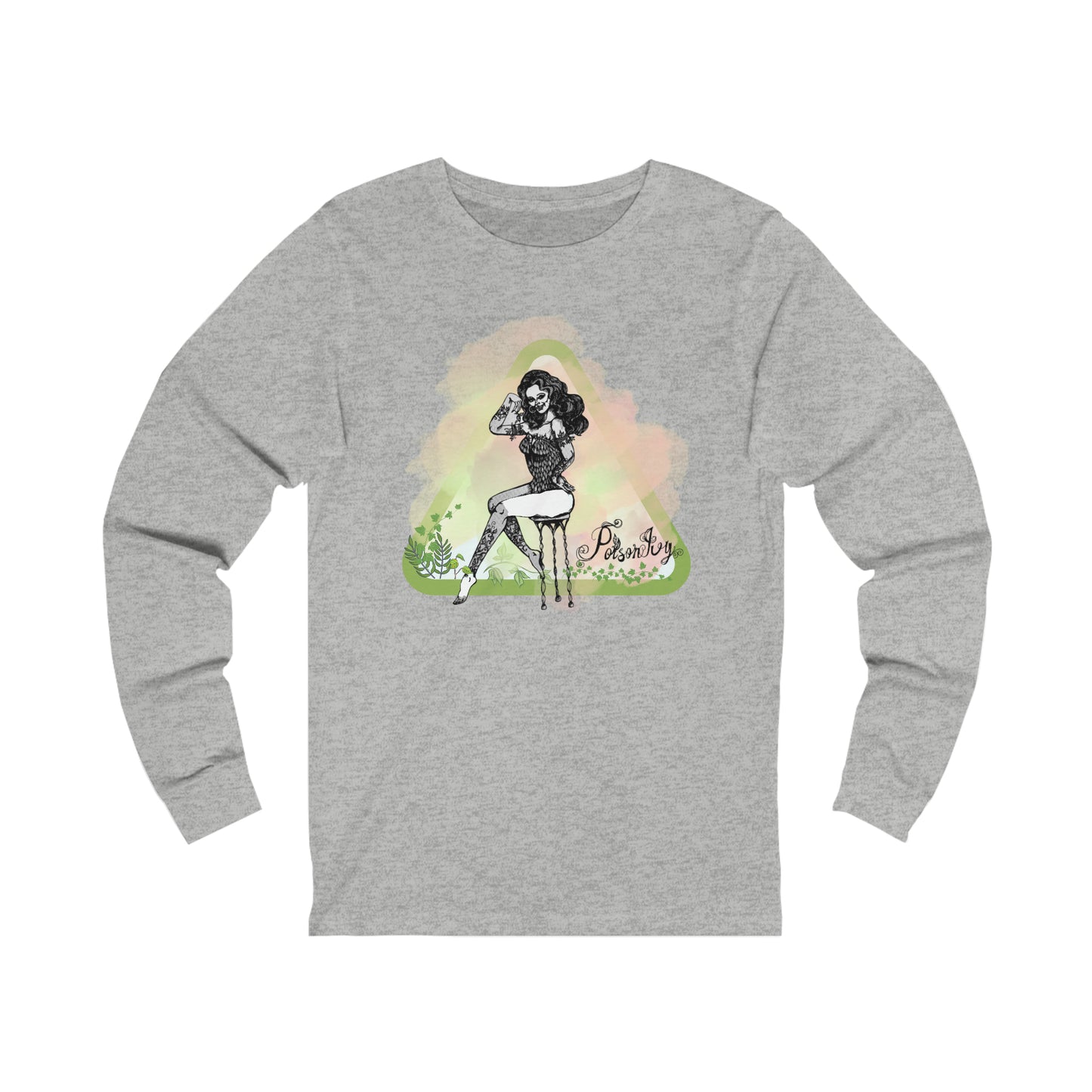 Poison Ivy Gets a 1940s Pin-Up Makeover Unisex Jersey Long Sleeve Tee