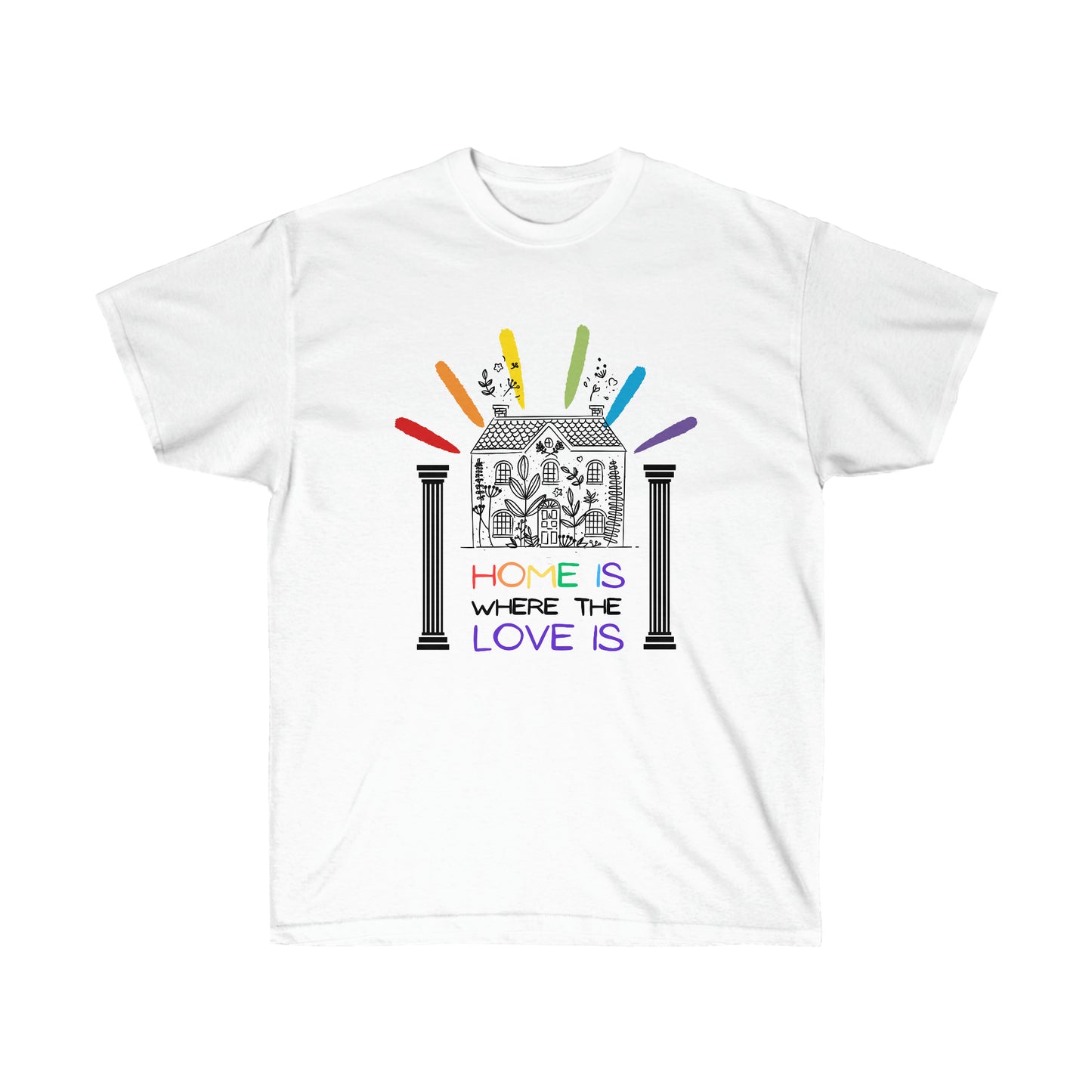 Home Is Where The Love Is Unisex Ultra Cotton Tee